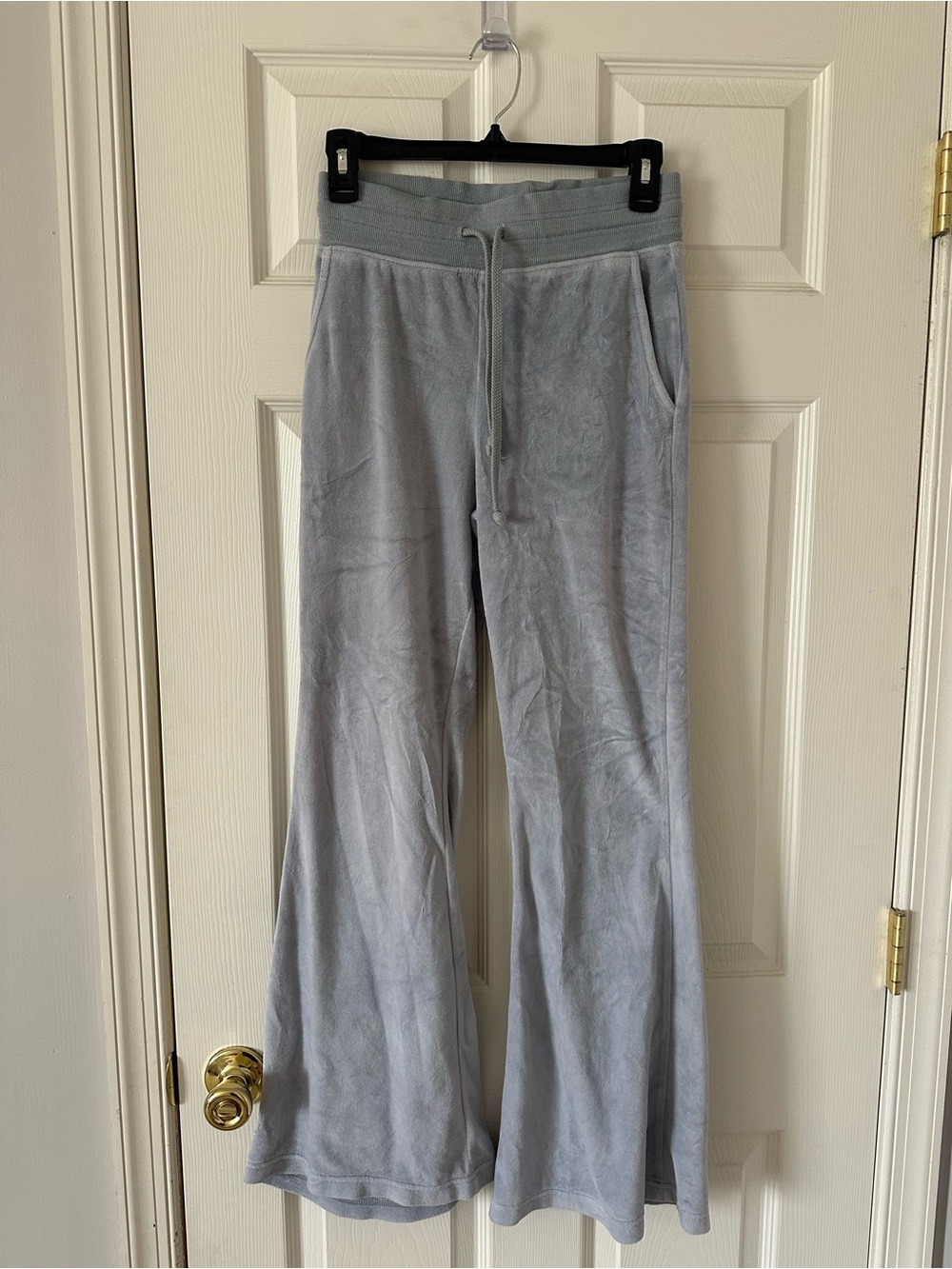 aerie Light Gray Plush Flared Lounge Pants